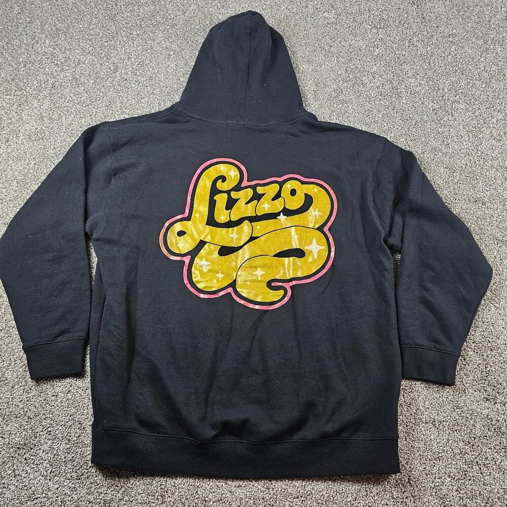 Lizzo Hoodie Special Tour Adult 2XL Black Pullover Concert Sweatshirt Hoodie